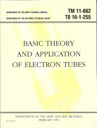 Basic Theory & Application of Electron Tubes - U.S. Army 1952